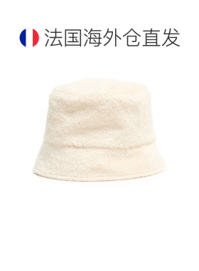欧洲直邮自营MONCLER盟可睐 女士米色腈纶棉质混纺刺绣徽标渔夫帽