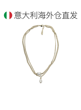 欧洲直邮alexander mcqueen 女士 项链水晶珍珠吊坠