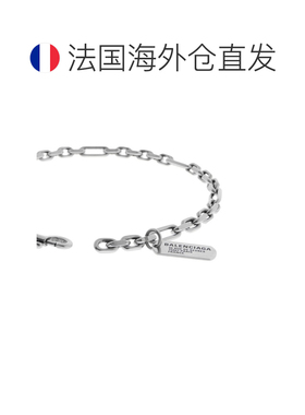 自营欧洲直邮Balenciaga巴黎世家 女士银色黄铜链节链条项链手链