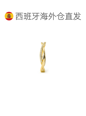 欧洲直邮LUXENTER Hagoe锆石戒指 18K黄金电镀 西班牙轻奢珠宝品