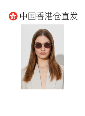 1h可退 香港直邮VERSACE 女士太阳镜 0VE22950100273 CO 金色 Sun