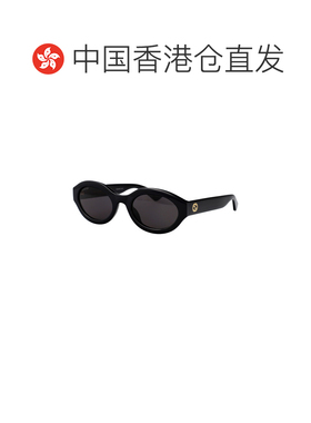 1h可退 香港直邮GUCCI 女士眼镜 GG1579S001 CO 黑色 椭圆框太阳