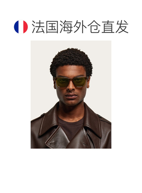自营欧洲直邮Ferragamo菲拉格慕 男士米色Acetate Renew矩形太阳