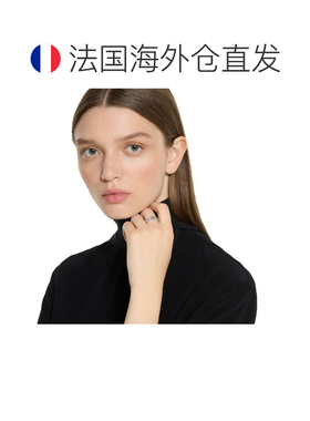 自营欧洲直邮GUCCI古驰 Interlocking女士银色925银GG标志戒指