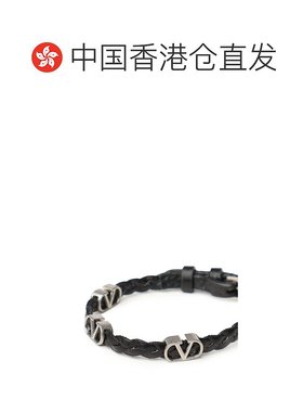 1h可退 香港直邮Valentino 华伦天奴 男士 VLogo 標誌性扣環手鍊