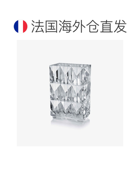 欧洲直邮Baccarat巴卡拉 Louxor透明水晶长方形花瓶水晶花