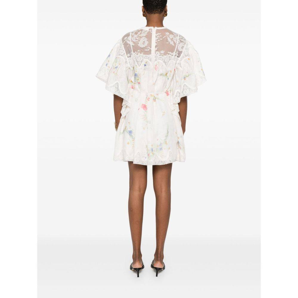 1h可退 香港直邮ZIMMERMANN 女士 LUCKY 亚麻迷你连衣裙 4547DSS2,淘宝优惠券,粉丝福利购,淘宝优惠卷