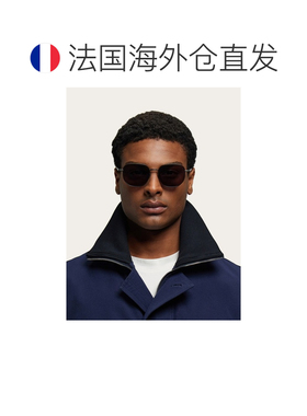 自营欧洲直邮Ferragamo菲拉格慕 男士哑光黑色/灰色金属长方形太