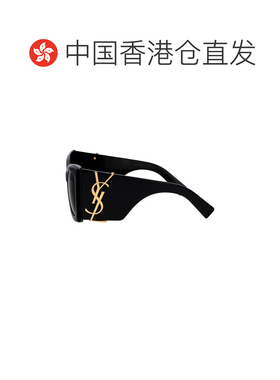 1h可退 香港直邮Saint Laurent 圣罗兰 女士 醋纤黑色太阳眼镜 SL