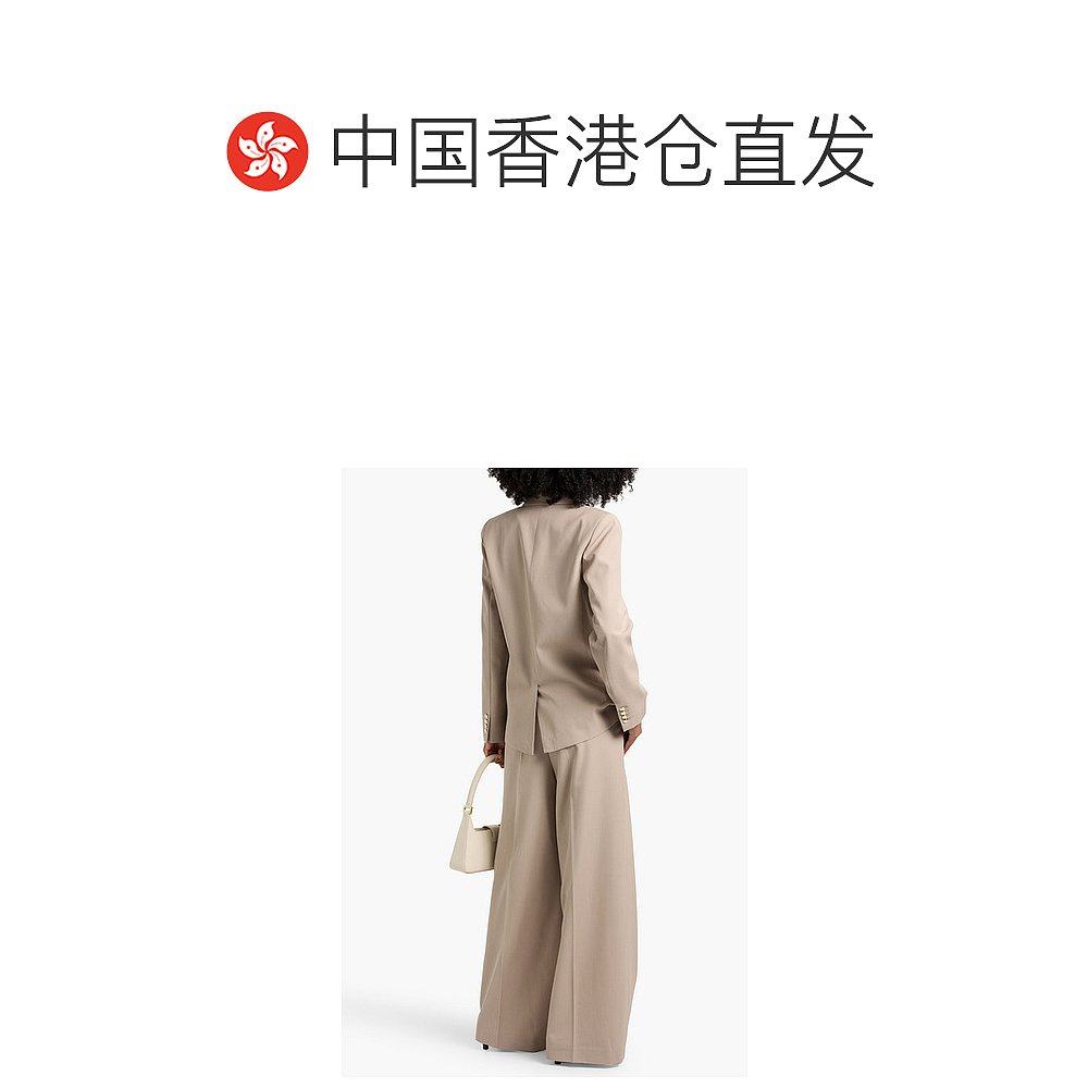 1h可退 香港直邮ANINE BING 女士 Lou 褶裥羊毛阔腿裤 A0310837TP,淘宝优惠券,粉丝福利购,淘宝优惠卷