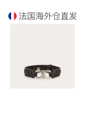 自营欧洲直邮Ferragamo菲拉格慕 男士小牛皮黄铜双Gancini手链