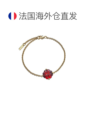 自营欧洲直邮BACCARAT/巴卡拉TRÈFLE四叶草系列红色水晶镶嵌镀金