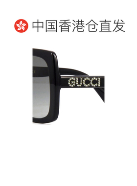 自营Gucci 黑色方形框太阳镜 GG0418S古驰配饰
