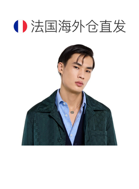 自营欧洲直邮GUCCI古驰 Interlocking女士925银互扣式双G吊坠项链