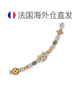 自营1h可退 欧洲直邮LV路易威登 Eternal Beads男士银色金属花朵