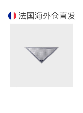自营欧洲直邮PRADA普拉达 女士海军蓝/粉笔白再生聚酯纤维印花丝
