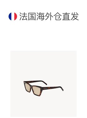 自营欧洲直邮YSL圣罗兰 MICA系列SL 276男士斑点哈瓦那色/棕色醋