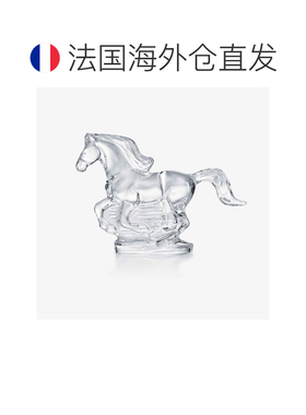 欧洲直邮Baccarat巴卡拉 Zodiaque透明水晶马造型摆件