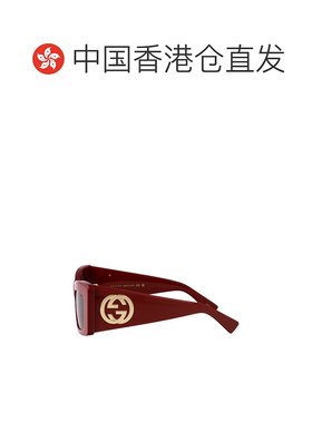 香港直邮Gucci 古驰 女士 几何框太阳镜 GG1842S red红色 舒适时