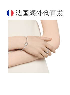自营欧洲直邮GUCCI古驰 Horsebit 18K白金钻石手镯男女通用