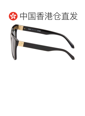 1h可退 香港直邮versace 范思哲 女士 黑色 Medusa Plaque 太阳镜