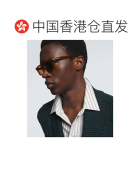 1h可退 香港直邮zegna 杰尼亚 男士 矩形太阳眼镜 brown棕色 舒适