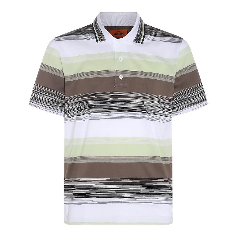 香港直邮MISSONI 米索尼 男士 Missoni 竹节图案印花 Polo 衫 US2 - 图2