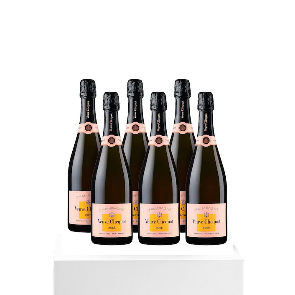 欧洲直邮veuve clicquot凯歌皇牌香槟酒桃红250版750ml礼盒6支装-图3