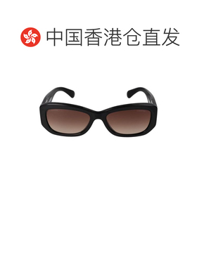 香港直邮CHANEL香奈儿 侧面字母 不规则形 太阳眼镜  黑色