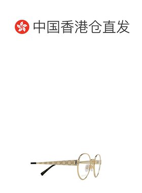 1h可退 香港直邮Gucci 古驰 男士 圆框眼镜 GG1855O metal金属色