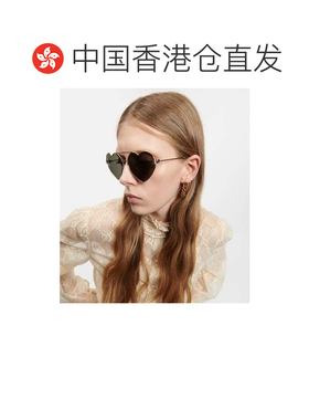 1h可退 香港直邮Gucci 古驰 女士 心形太阳眼镜 000919 metal金属