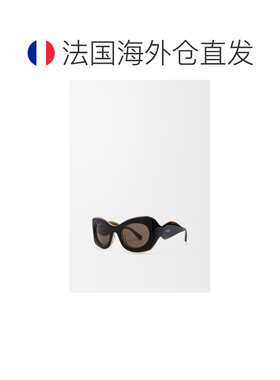 自营欧洲直邮Loewe罗意威 Sierra女士黑色醋酸纤维蝴蝶太阳镜