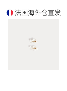 自营欧洲直邮Bonpoint小樱桃 女孩乳白色混纺花卉珍珠装饰发夹两
