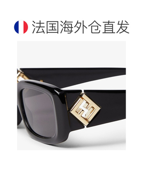 自营欧洲直邮Fendi芬迪 FF Diamonds女士黑色醋酸纤维太阳镜
