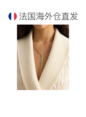 自营欧洲直邮Ralph Lauren拉夫劳伦 女士镀金密镶珠饰Y形项链