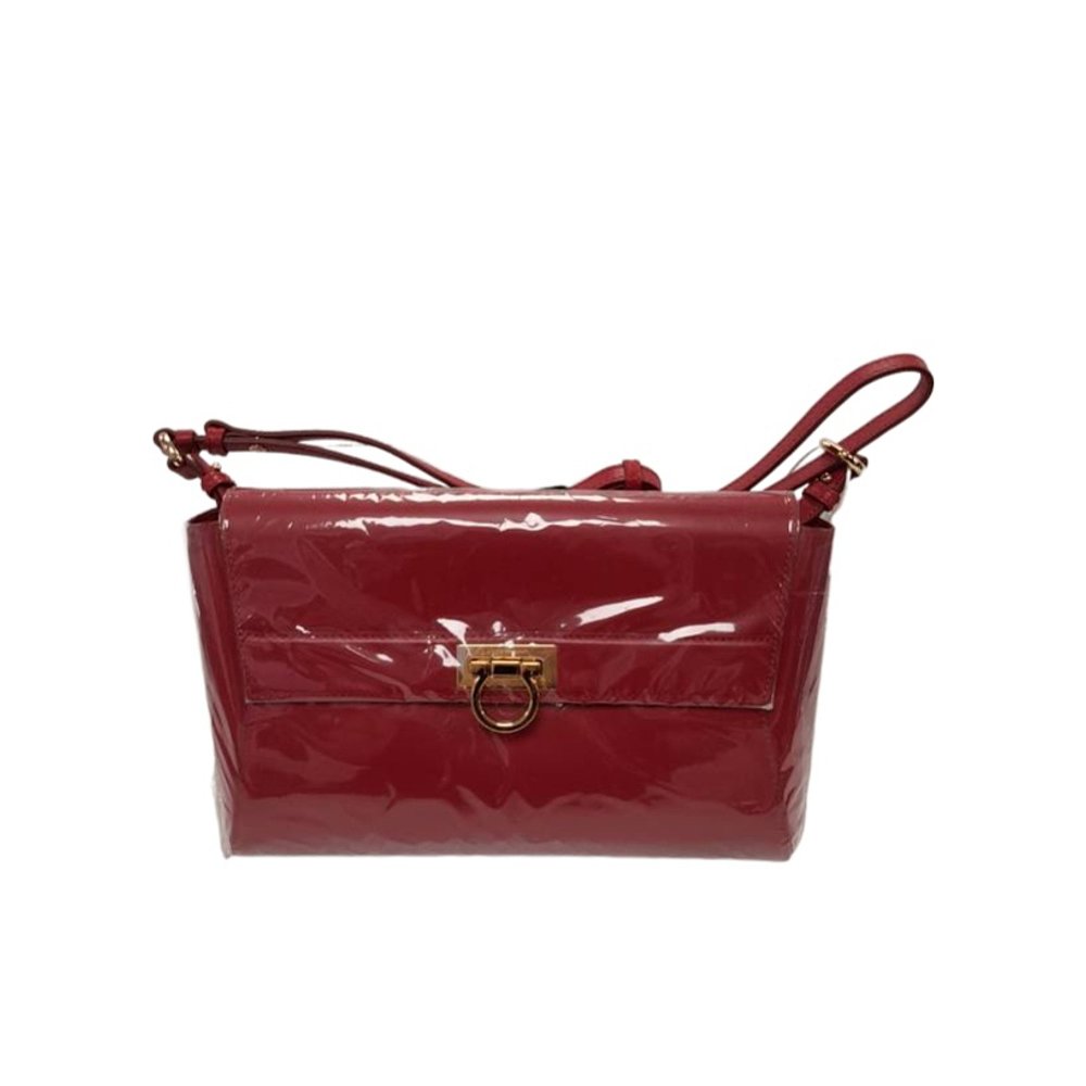 香港直邮Salvatore Ferragamo 亮面单肩包 21D731 - 图2