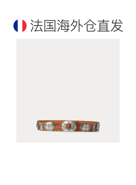 自营欧洲直邮RalphLauren拉夫劳伦 模压皮革康乔腰带情人节礼物