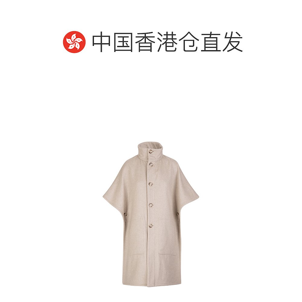 【99新未使用】香港直邮Max Mara 双面羊毛羊绒混纺斗篷 47360327 - 图1