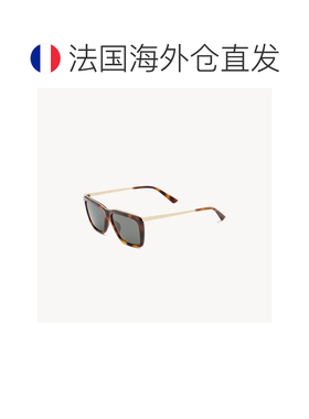 自营欧洲直邮YSL圣罗兰 SL 765女士中哈瓦那色/浅金色/灰色醋酸纤