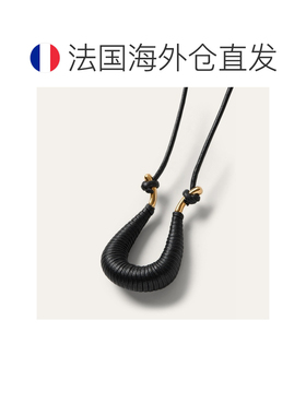 自营欧洲直邮Loro Piana 女士黑色/金色黄铜项链