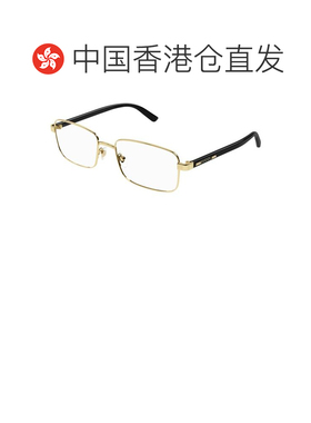 1h可退 香港直邮Gucci 古驰 男士 矩形平光镜 GG1586O black黑色