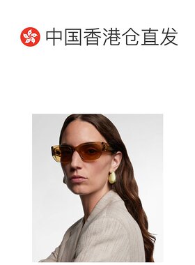 1h可退 香港直邮Bottega Veneta 葆蝶家 女士 编织矩形太阳眼镜