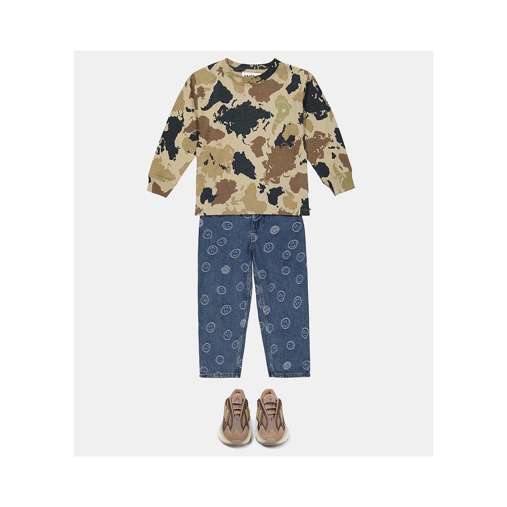 香港直邮Molo 女童 Aiden 印花牛仔裤童装 004177 - 图0