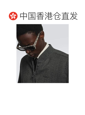 1h可退 香港直邮Gucci 古驰 男士 Rowcut 矩形太阳眼镜 beige米色