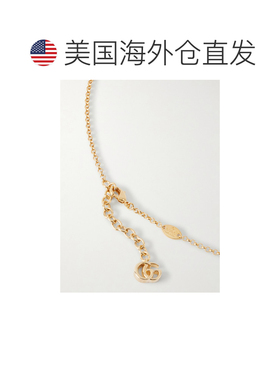 香港直邮Gucci 古驰 男士 Crest Gold- 镀银吊坠项链 863860I4812