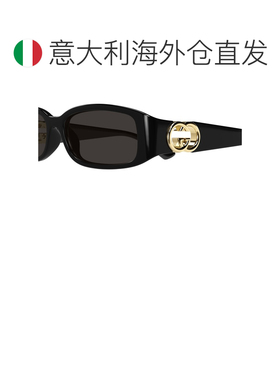 欧洲直邮gucci古驰 镂空设计长方形太阳镜女款GG1661S 001