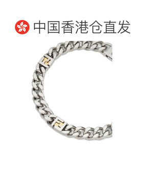 香港直邮FENDI 男士手链手镯 7AK018AW2RF1UY5 SS2026 银色 FF CU