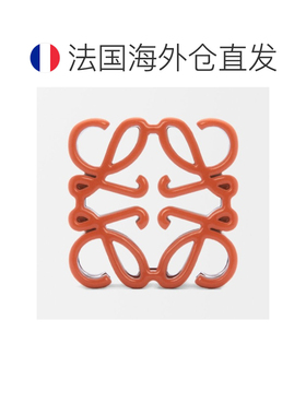 自营1h可退 欧洲直邮LOEWE/罗意威 女士橙色黄铜/珐琅挂饰新款
