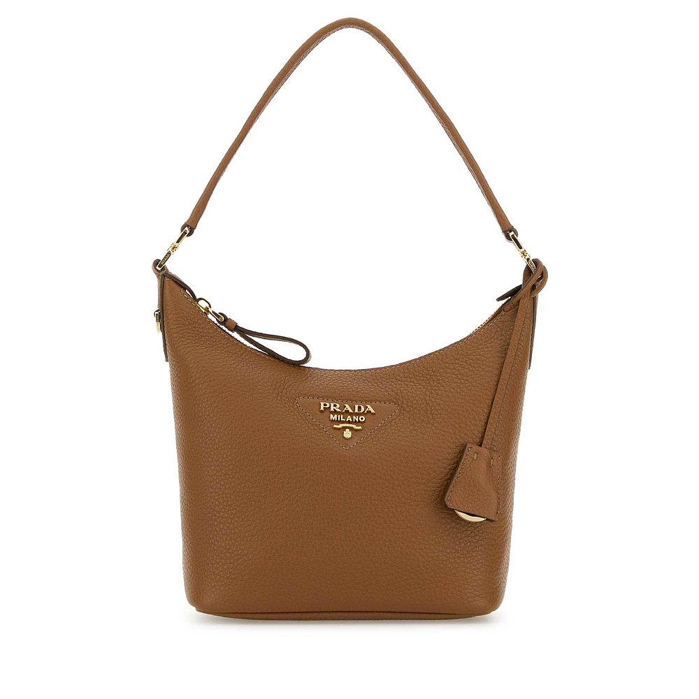 香港直邮Prada 普拉达 女士 標誌字母拉鍊單肩包 1BC278VONO2DKV - 图2