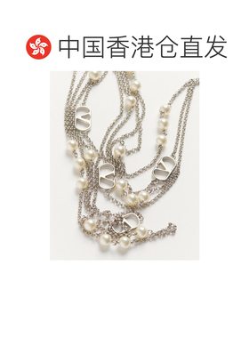 香港直邮VALENTINO 男士项链 YJ0S33UXM6RU AW2025 白色 字母细节